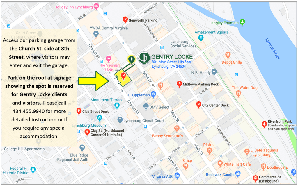 Lynchburg parking map 