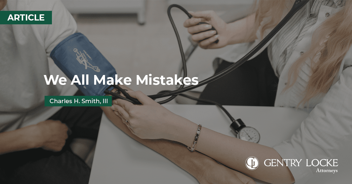 We All Make Mistakes Article