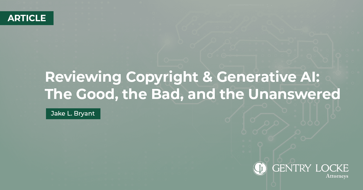 Reviewing Copyright & Generative AI Article