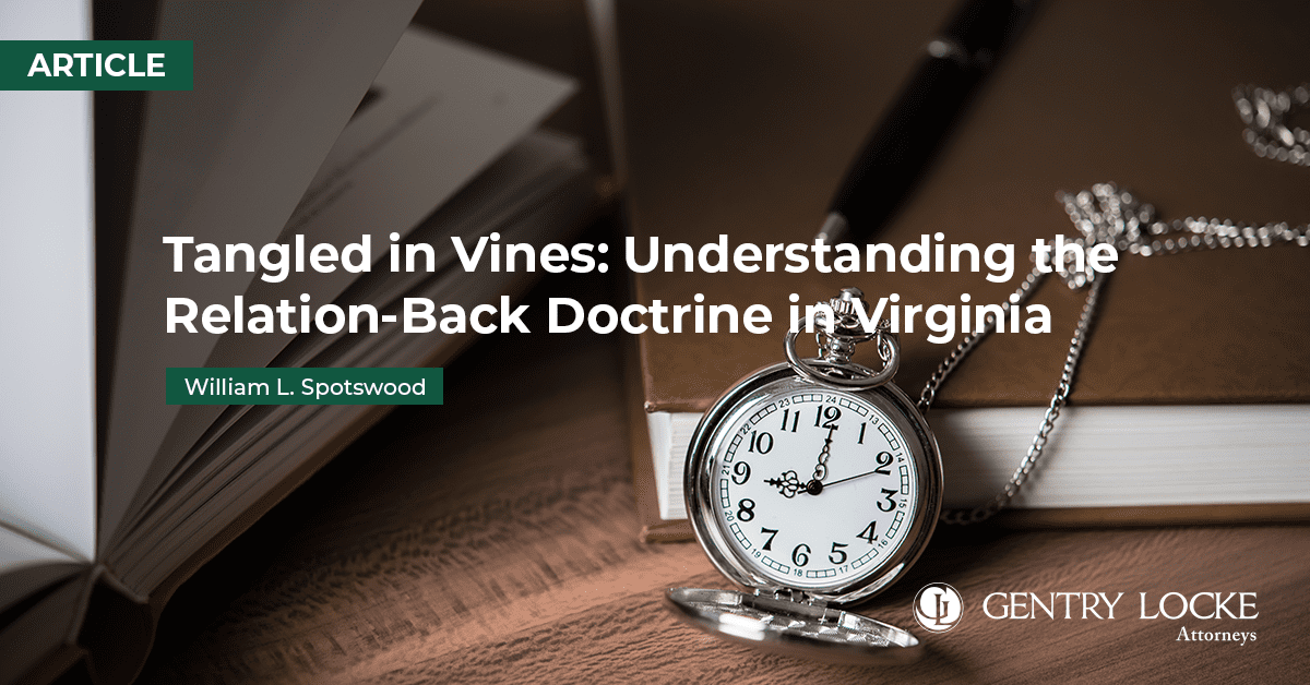 Relation-Back Doctrine Article
