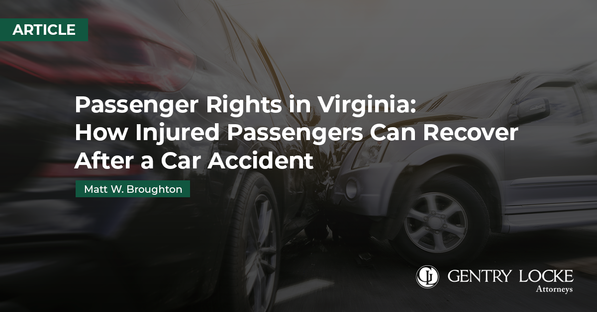 Passenger Rights in a Car Crash Article