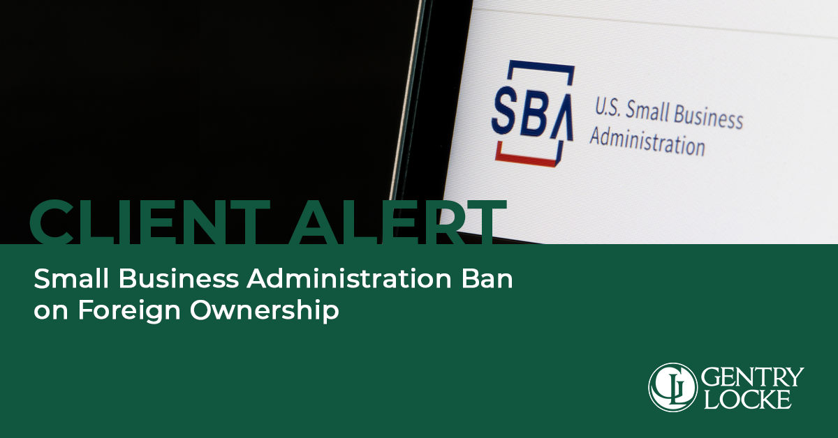SBA loan, client alert 3.31.26